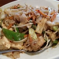 Thai Chili's Drunken Noodles (no eggs) at Thai Chili in Elk Grove