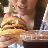 Big Zack and Blueberry Soda! at Plant Power Fast Food - Ocean Beach in San Diego