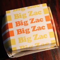 “Big Zac" box at Plant Power Fast Food - Ocean Beach in San Diego