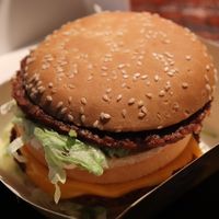 “Big Zac” burger at Plant Power Fast Food - Ocean Beach in San Diego