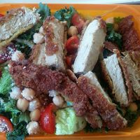 Crispy "chicken" cesar salat at Plant Power Fast Food - Ocean Beach in San Diego