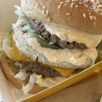 Big Zac burger  at Plant Power Fast Food - Ocean Beach in San Diego