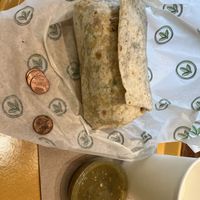 Carne asada burrito, $13.96: I’ve never seen a burrito about 5 inches long    at Plant Power Fast Food - Ocean Beach in San Diego