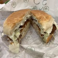Vegan chicken sandwich (new breading)  at Plant Power Fast Food - Ocean Beach in San Diego