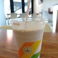 Sweetheart (rose) milkshake at Plant Power Fast Food - Ocean Beach in San Diego