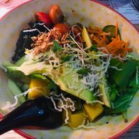 Poke Bowl orderd WITHOUT chicken  at FRA - MoschMosch - T2 in Frankfurt