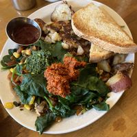 South Pine Scramble with tofu   at South Pine Cafe in Grass Valley