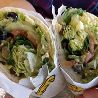 Vegan avocado sandwich at Which Wich in Ann Arbor