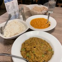 Our entrees with roti!   at Annapurna in Vail