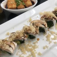 Crunchy Buddha sushi and teriyaki tofu  at Aisuru Sushi in Northbridge