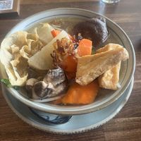 Vegan noodle soup  at Odd Couple in Saskatoon