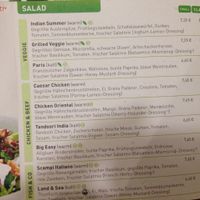 menu at Dean & David - Hunsrückenstr in Dusseldorf