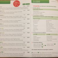 Menu (Nov 2017)  at Dean & David - Hunsrückenstr in Dusseldorf