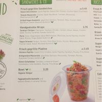 Menu (Nov 2017)  at Dean & David - Hunsrückenstr in Dusseldorf