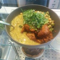 Vegan biryani + potatoes + chickpeas (daily selection 07/04/18) at Sprout in Dresden