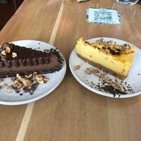 Nutella and Mango cheesecake vegan, delicious   at Nourish Bistro in Banff