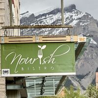 Look for this sign    at Nourish Bistro in Banff
