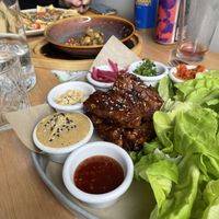 Chinese BBQ tempeh lettuce wraps   at Nourish Bistro in Banff