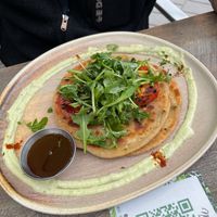 Aloo paratha at Nourish Bistro in Banff