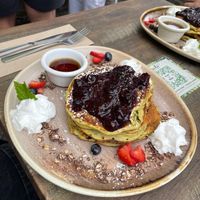 Jungle pancakes at Nourish Bistro in Banff