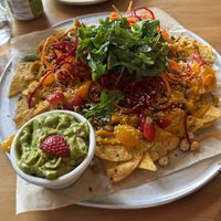 Vegan nachos  at Nourish Bistro in Banff