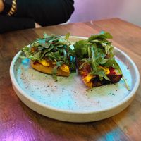 Brocheta de remolacha at Nourish Bistro in Banff