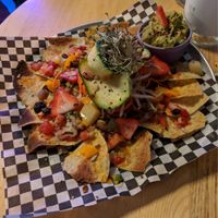 Half order vegan nachos  at Nourish Bistro in Banff