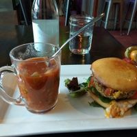 Burger at Nourish Bistro in Banff