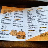 Menu at Vx in Bristol