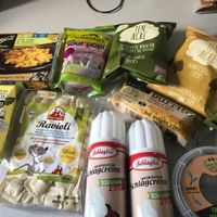 haul of items bought from the fridges! at Vx in Bristol