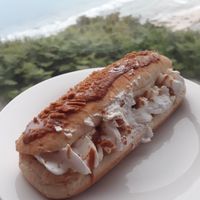 Caramel cream eclair (takeaway) at Vx in Bristol