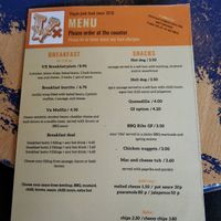 Menu at Vx in Bristol