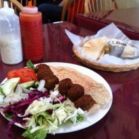 Falafel Platter at Small World in Napa