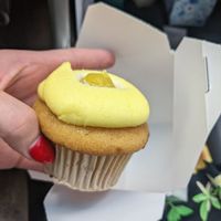 Vegan lemon cupcake at Batch Cupcakery in Reno