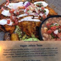 Vegan Jalisco Tacos yummy  at Lola's - Retro Row in Long Beach