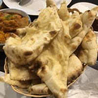 Freshly cooked vegan garlic naans. at Muskaan K Indian Gourmet in Huntingdale