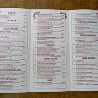 Vegan options marked in blue. at Muskaan K Indian Gourmet in Huntingdale