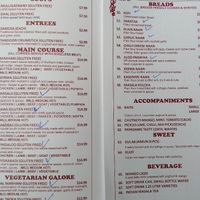 Vegan options marked in blue at Muskaan K Indian Gourmet in Huntingdale