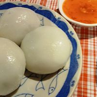 Strange cold dumplings at Khmer Kitchen Restaurant  in Siem Reap