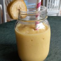 Tropical vegan milkshake at Qoozies in Chesterfield