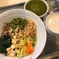 Lei cha and a cup of almond milk at SunnyChoice - Bukit Batok in West Singapore