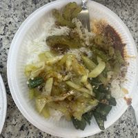 Vegan - Steamed Rice and Stir Fried Veggies   at Fei Cui  Fancy Vegetarian Food 翡翠素食 in Central Singapore