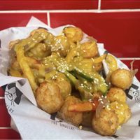 Salt and pepper tater tots   at The Bagelry  in Liverpool