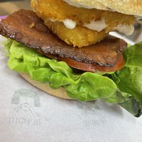 VLT with added hash brown   at The Bagelry  in Liverpool