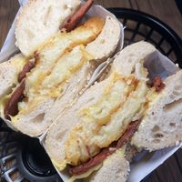 Bacun hash stack  at The Bagelry  in Liverpool