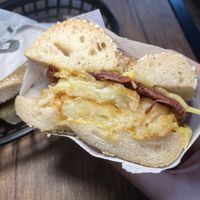Bacun hash stack  at The Bagelry  in Liverpool