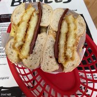 Vegan bacon stack   at The Bagelry  in Liverpool