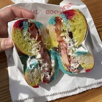 Rainbow bagel - VLT  at The Bagelry  in Liverpool