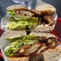 Buffalo oyster mushroom - amazing!   at The Bagelry  in Liverpool