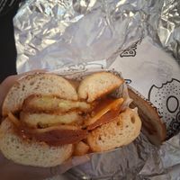 The bacon hash stack at The Bagelry  in Liverpool